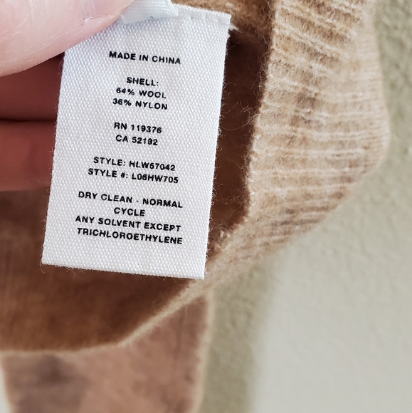 Helmut Lang Off-The-Shoulder Beige Sand Twisted Brushed Wool Blend Sweater - Picture 7 of 7